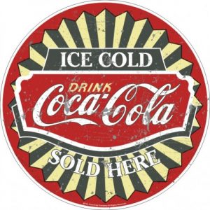 Coca Cola Ice Cold Heavy Gauge Steel Sign