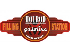 Hot Rod Gasoline Service Station Sign