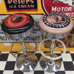 indian,motorcycles,bar,stool,set,stools,chair,seat,mancave,man,cave,vintage,retro,gift,collectible