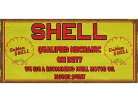 Shell 'Qualified Mechanic' Large Sign