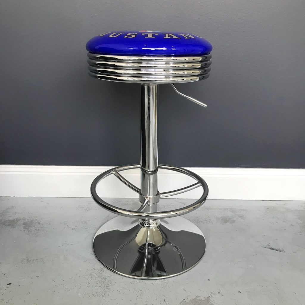 Mustang Blue Stool Bar Stools Mancave Madness
