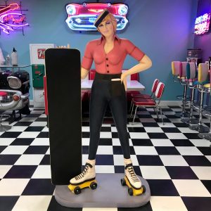 Roller Skate Girl with Menuboard