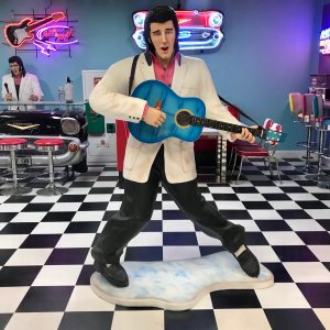 Elvis Presley Standing with Guitar Statue