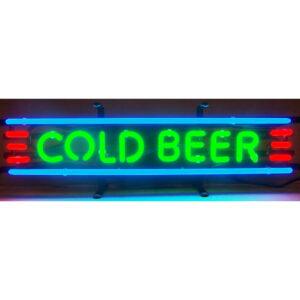 cold,beer,neon,sign,neons,beers,mancave,man,cave,light,shed,glass,retro,vintage