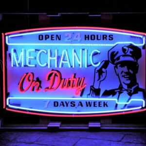 Mechanic on Duty in Can Neon Sign