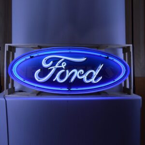 ford oval neon sign 5 foot in steel can