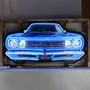impala grill neon sign in steel can (copy)